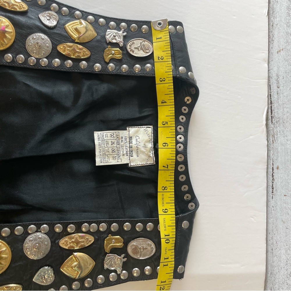 Studded Black and Gold Vest - Picture 6 of 10